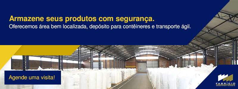 Fabrício Armazéns. Armazene seus produtos com segurança. Oferecemos área bem localizada, depósito para contêineres e transporte ágil.